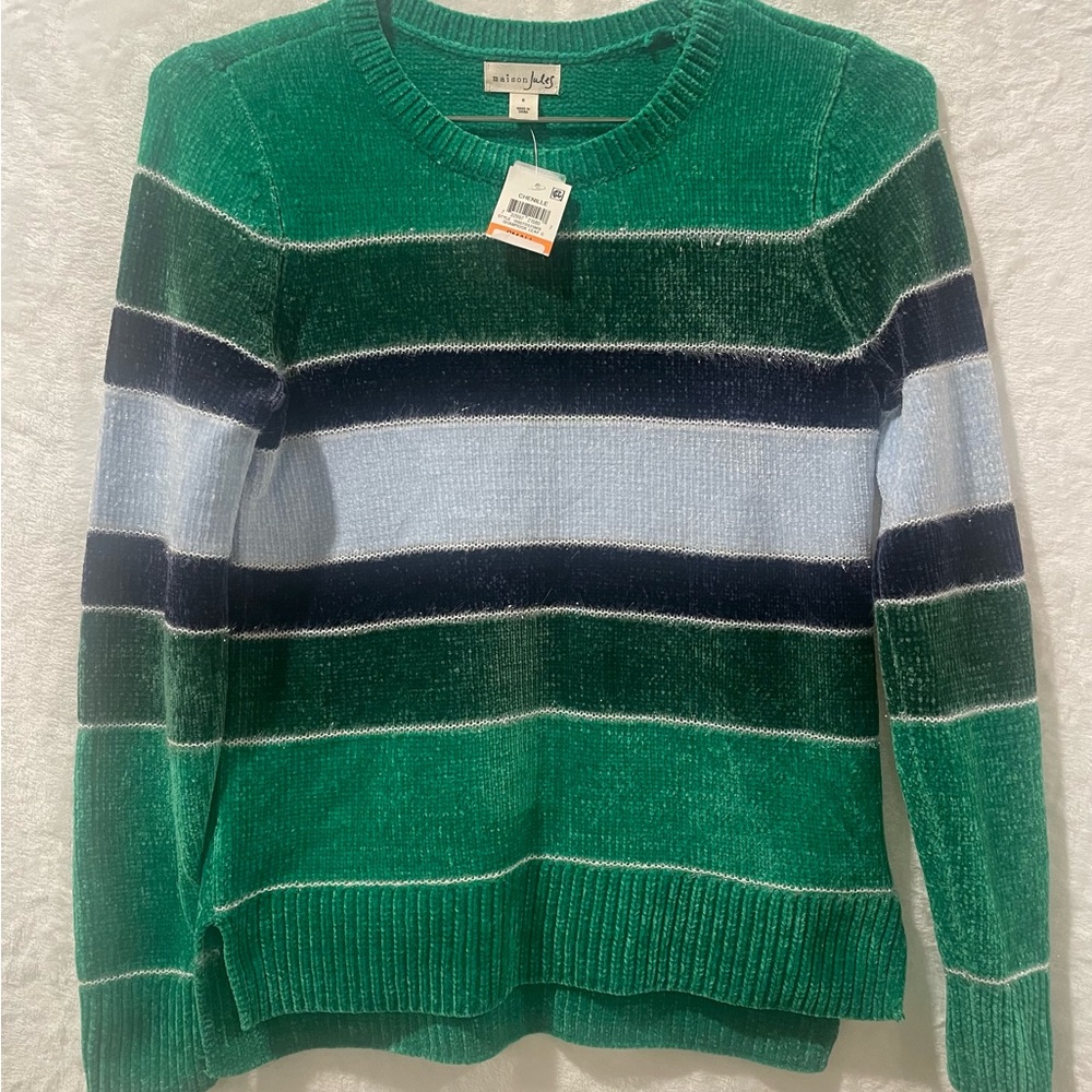 Maison Jules Green Chenille Sweater (1)